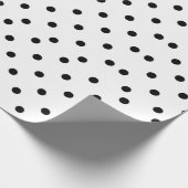 Wit en zwart stippen inpakpapier | Klassiek (Hoek)