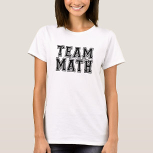 Wit en Zwart Team Wiskunde T-shirt
