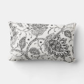 Wit en Zwart Toile Gepersonaliseerde Naam Kussen (Achterkant)