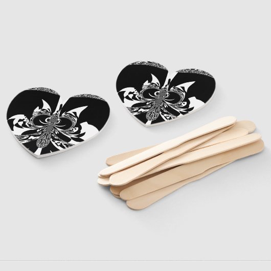 Wit en zwart, traditioneel kleurenontwerp met Mode Handwaaier (Niet-gemonteerd)