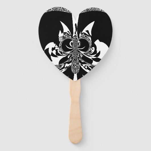 Wit en zwart, traditioneel kleurenontwerp met Mode Handwaaier (Voorkant)