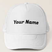 Wit en zwart trucker pet (Voorkant)