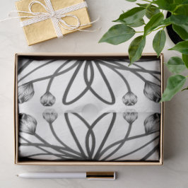 Wit en Zwart Tulp Uil Visarend H&S Tissue Papier