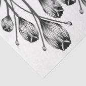 Wit en Zwart Tulp Uil Visarend H&S Tissue Papier (Detail)