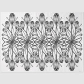 Wit en Zwart Tulp Uil Visarend H&S Tissue Papier (Voorkant)