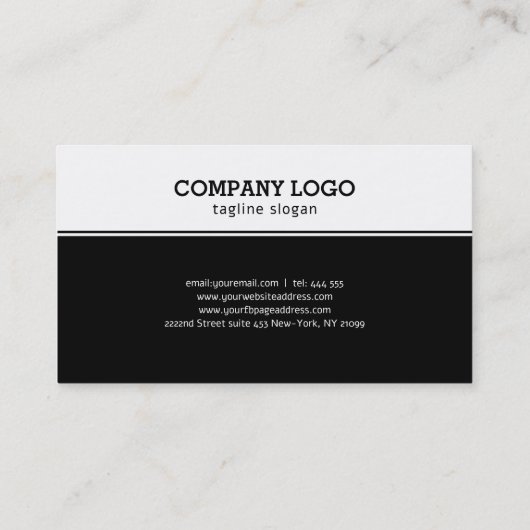 Wit en zwart visitekaartje (Achterkant)
