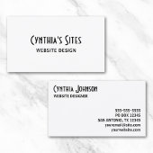 Wit en zwart visitekaartje