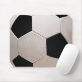 Wit en zwart Voetbal Muismat (Met muis)