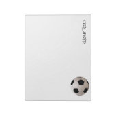 Wit en zwart Voetbal Notitieblok (Linkerzijde)