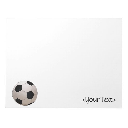 Wit en zwart Voetbal Notitieblok (Voorkant)