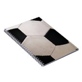 Wit en zwart Voetbal Notitieboek (Rechterzijde)