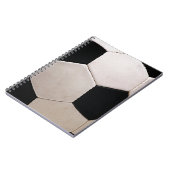 Wit en zwart Voetbal Notitieboek (Linkerzijde)