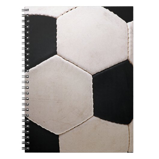 Wit en zwart Voetbal Notitieboek (Voorkant)