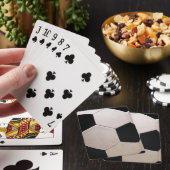 Wit en zwart Voetbal Pokerkaarten (Insitu)