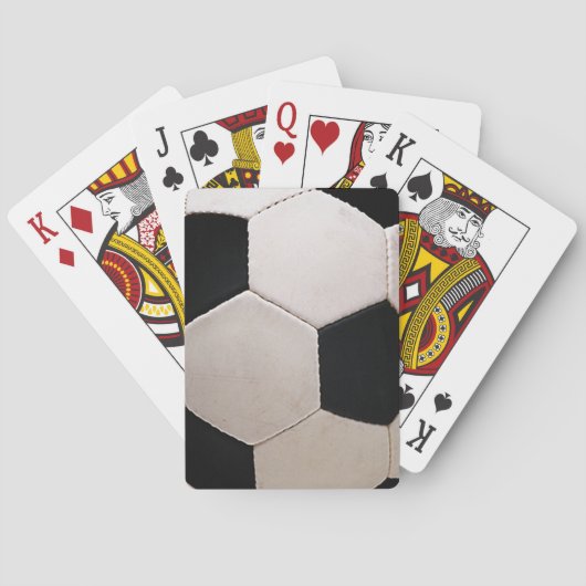 Wit en zwart Voetbal Pokerkaarten (Achterkant)