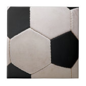 Wit en zwart Voetbal Tegeltje (Voorkant)