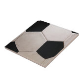 Wit en zwart Voetbal Tegeltje (Zijkant)