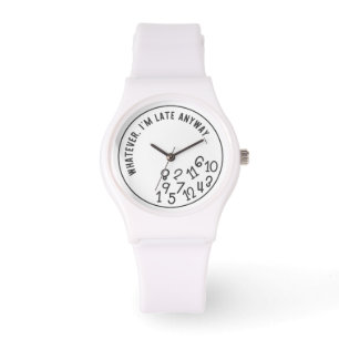 Wit en zwart wat ik altijd laat ben horloge