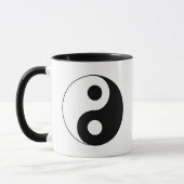 Wit en Zwart Yin en Yang-symbool Mok (Links)