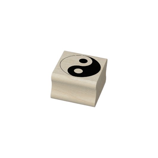 Wit en zwart Yin en Yang-symbool Rubberstempel (Stempel)