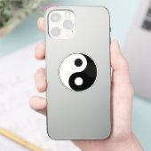 Wit en zwart Yin en Yang-symbool Sticker (Telefoon)