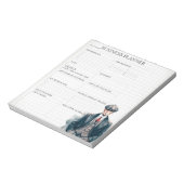 Wit en zwart zakelijk planner notitieblok (Linkerzijde)