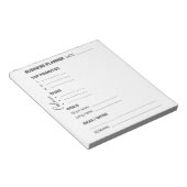 Wit en zwart zakelijk planner notitieblok (Schuin)