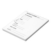 Wit en zwart zakelijk planner notitieblok (Linkerzijde)