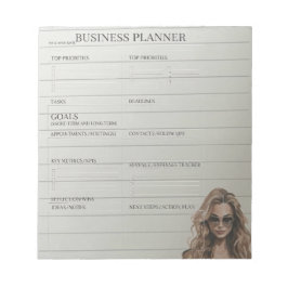 Wit en zwart zakelijk planner Notitieblok