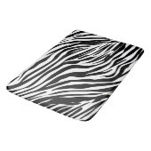 Wit en zwart zebra strepenpatroon badmat (Gekanteld)