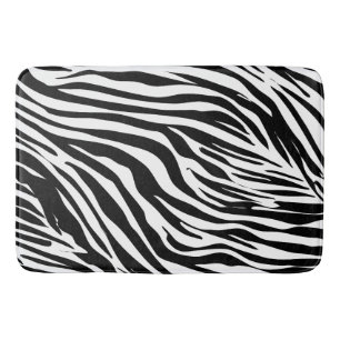 Wit en zwart zebra strepenpatroon badmat