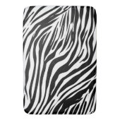 Wit en zwart zebra strepenpatroon badmat (Voorkant Verticaal)