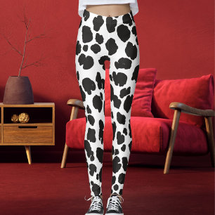 Wit En Zwarte Vlekken Patroon Safari Luipaardprint Leggings