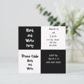 Wit-en-zwartfeest Kaart (Staand voorkant)