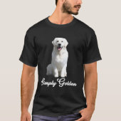 Wit Engels Cream Golden Retriever Simply Golden T-shirt (Voorkant)