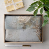  wit Engels rozen goud folie ornament Tissuepapier (Geschenk)