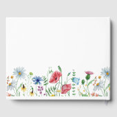 Wit esthetisch Wildflower Vrijgezellenfeest Gastenboek (Achterkant)