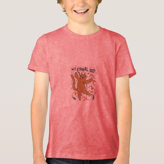"Wit Eternal Joy: een viering van tijdloze Humor Tri-Blend Shirt (Voorkant)