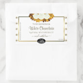 Wit etiket Oranje Roos laat juwelen Logo (Tas)