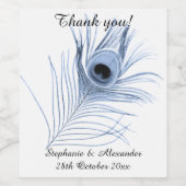 WIT-ETIKET VOOR  WIJN PEACOCK WIJN ETIKET (Enkel label)