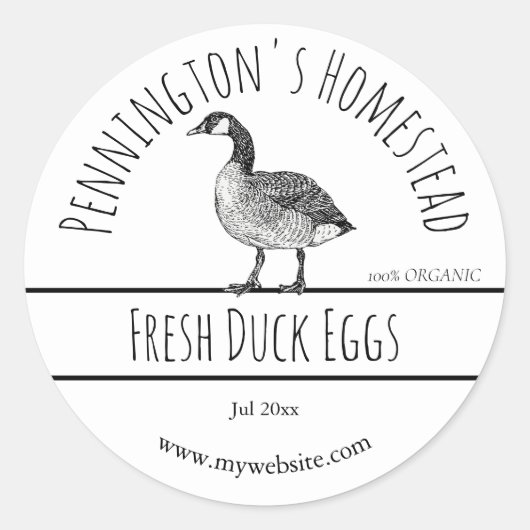 Wit | Etiketten eendeneieren (Voorkant)