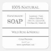 Wit | Etiketten van zeepingrediënten (Voorkant)