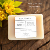 Wit | Etiketten van zeepingrediënten