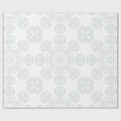 Wit etnisch patroon cadeaupapier (Vlak)