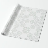 Wit etnisch patroon cadeaupapier (Uitgerold)