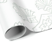 Wit etnisch patroon cadeaupapier (Rol Hoek)