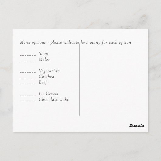 Wit EUCALYPTUS-huwelijk met een lage begroting Briefkaart (Achterkant)