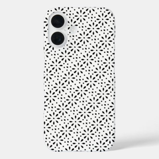 Wit Eyelet Op Zwart Case-Mate iPhone Case (Achterkant)