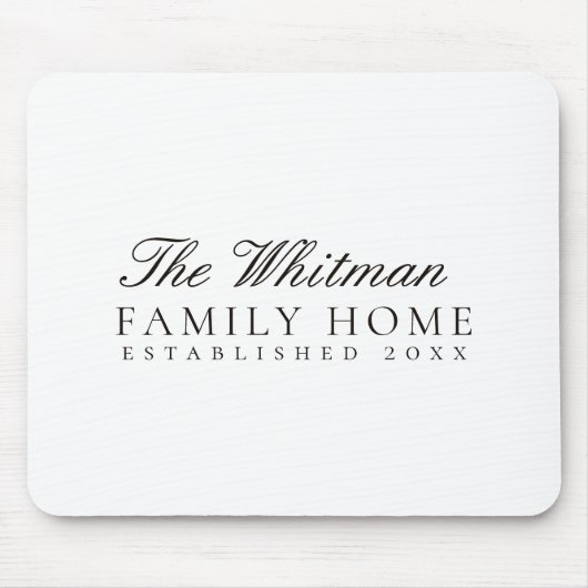 Wit Familiewoning Muismat (Voorkant)