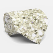 WIT (faux) GLITTER HANUKKAH STROPDAS (Opgerold)
